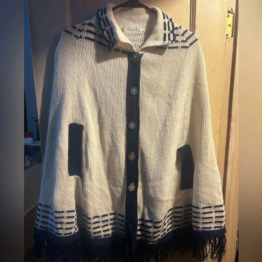 Vintage button down cape